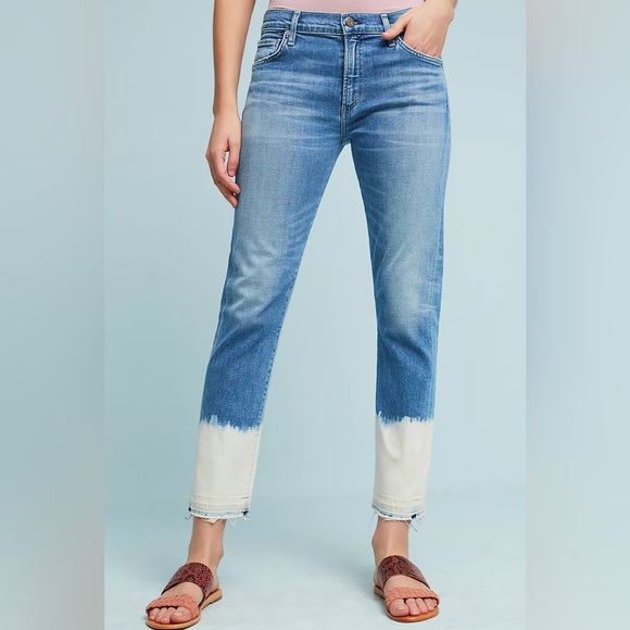 Citizens Of Humanity Denim - Citizens Of Humanity Agnes Mid-Rise Bleached Cropped Jeans